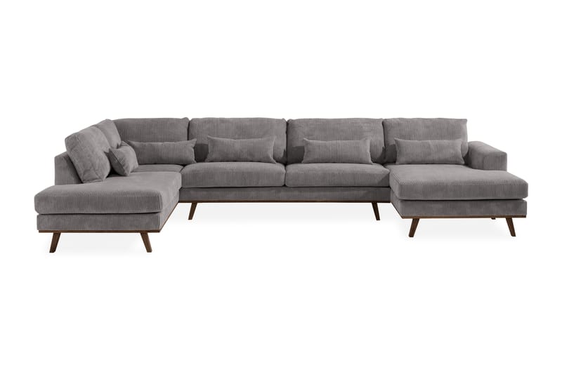 Copenhagen U-Sofa Cordfløyel - Grå - Møbler - Sofaer - U-sofa