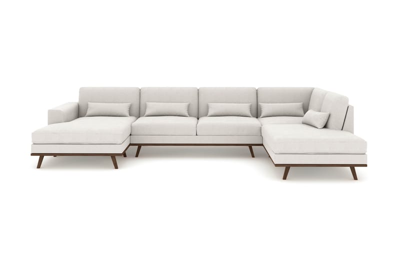 Copenhagen U Sofa Divan Høyre Sjeselong Venstre 301 cm bred - Lin / Beige - Møbler - Sofaer - U-sofa