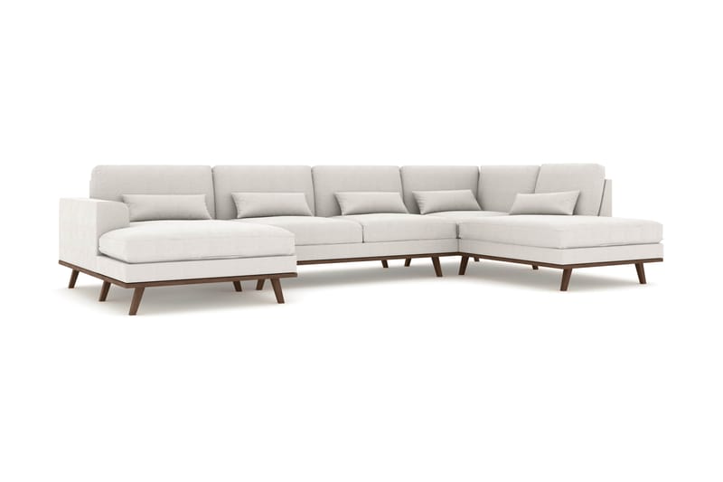 Copenhagen U Sofa Divan Høyre Sjeselong Venstre 301 cm bred - Lin / Beige - Møbler - Sofaer - U-sofa