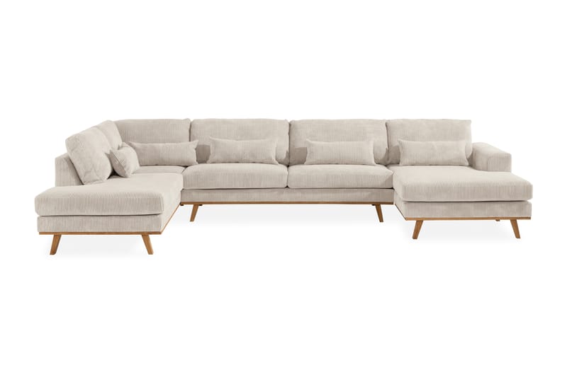 Copenhagen U Sofa Manchester Divan Høyre Sjeselong Venstre - Lys Beige - Møbler - Sofaer - U-sofa