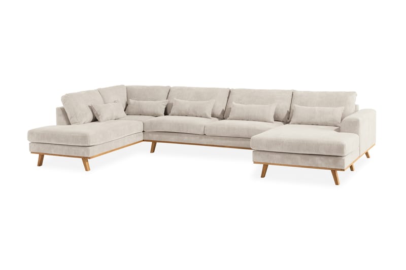 Copenhagen U Sofa Manchester Divan Høyre Sjeselong Venstre - Lys Beige - Møbler - Sofaer - U-sofa