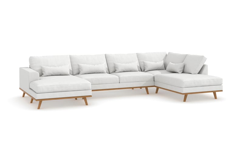 Copenhagen U-Soffa - Hvit/Eik - Møbler - Sofaer - U-sofa