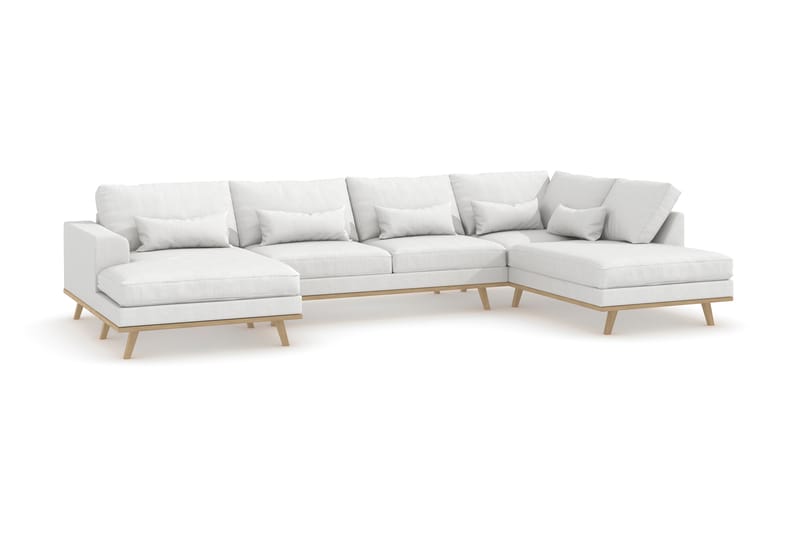 Copenhagen U-Soffa - Hvit/Eik - Møbler - Sofaer - U-sofa