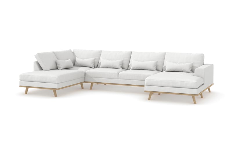 Copenhagen U-Soffa - Hvit/Eik - Møbler - Sofaer - U-sofa