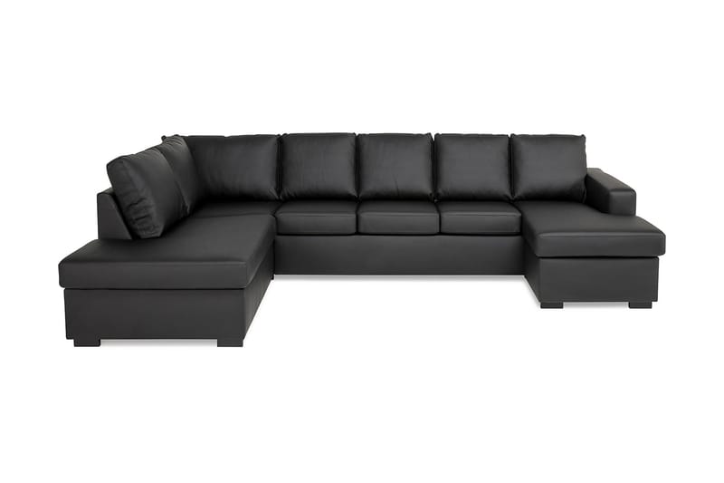 Crazy Stor U-sofa Divan Høyre, Sjeselong Venstre 300 cm Bred - Svart - Møbler - Sofaer - U-sofa