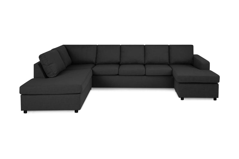 Crazy Stor U Sofa Divan Høyre Sjeselong Venstre 300 cm bred - Mørkgrå / Antrasitt - Møbler - Sofaer - U-sofa