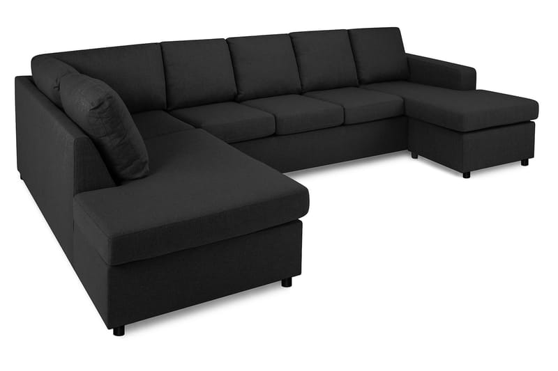 Crazy Stor U Sofa Divan Høyre Sjeselong Venstre 300 cm bred - Mørkgrå / Antrasitt - Møbler - Sofaer - U-sofa