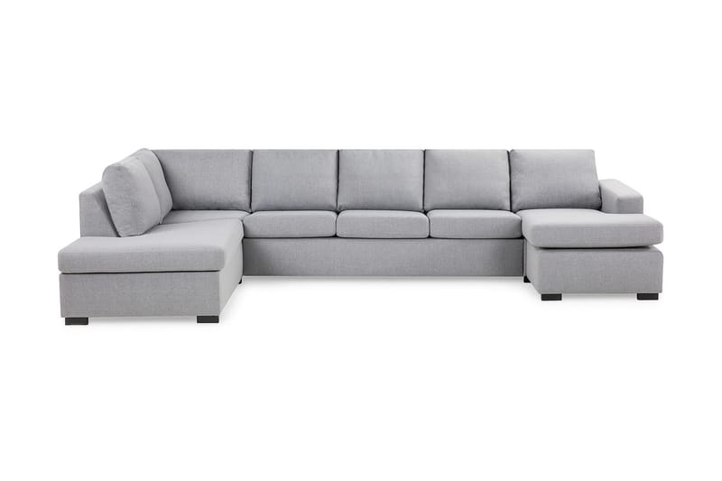 Crazy Stor U-sofa XL Divan Høyre, Sjeselong Venstre - Lysgrå - Møbler - Sofaer - U-sofa