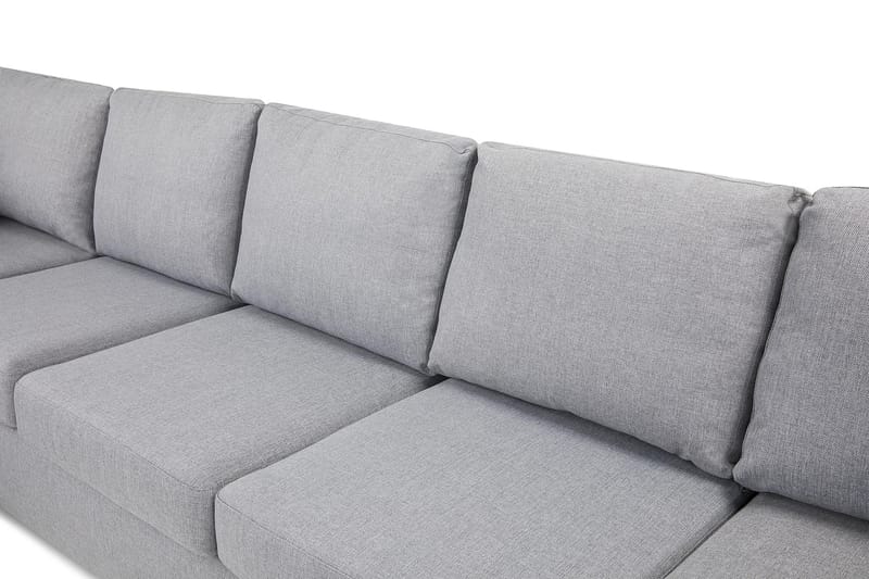 Crazy Stor U-sofa XL Divan Høyre, Sjeselong Venstre - Lysgrå - Møbler - Sofaer - U-sofa