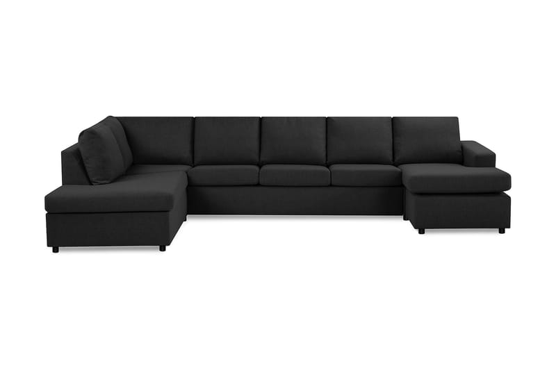 Crazy Stor U Sofa XL Divan Høyre Sjeselong Venstre - Svart / Antrasitt - Møbler - Sofaer - U-sofa