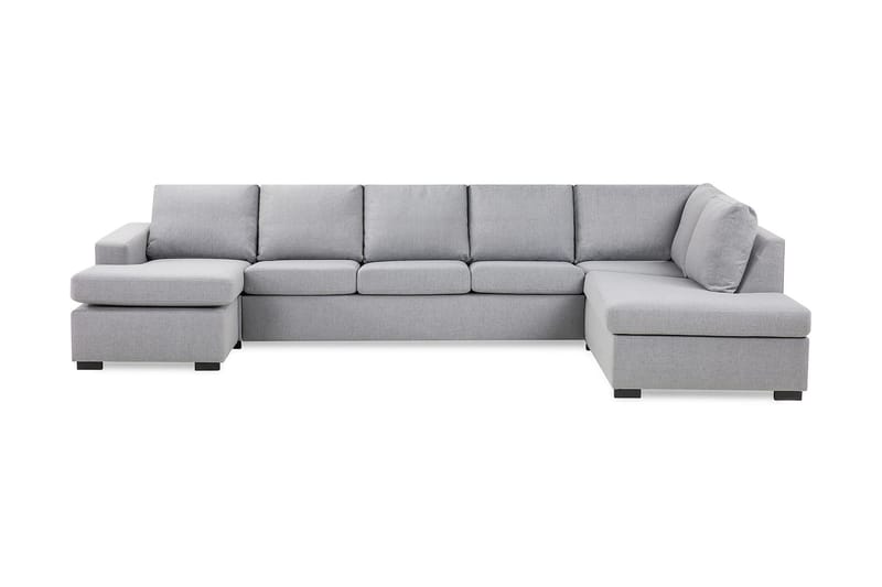 Crazy Stor U-sofa XL Divan Venstre, Sjeselong Høyre - Lysgrå - Møbler - Sofaer - U-sofa