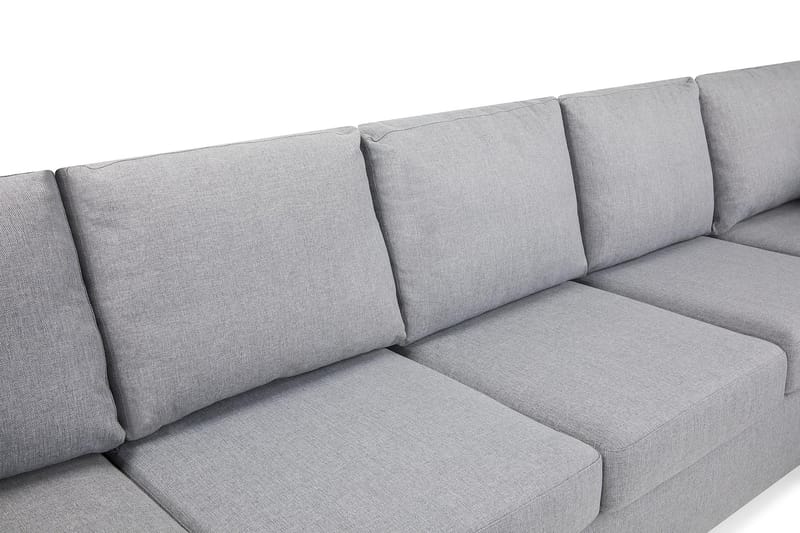 Crazy Stor U-sofa XL Divan Venstre, Sjeselong Høyre - Lysgrå - Møbler - Sofaer - U-sofa