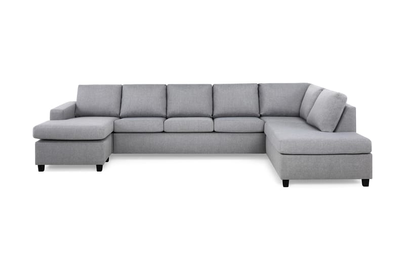 Crazy Stor U-sofa XL Divan Venstre, Sjeselong Høyre - Lysgrå - Møbler - Sofaer - U-sofa