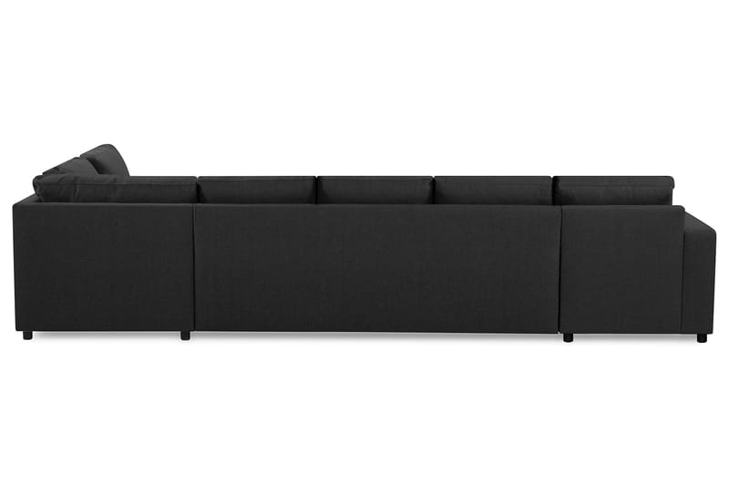 Crazy Stor U-sofa XL Divan Venstre, Sjeselong Høyre - Mørkgrå / Svart - Møbler - Sofaer - U-sofa