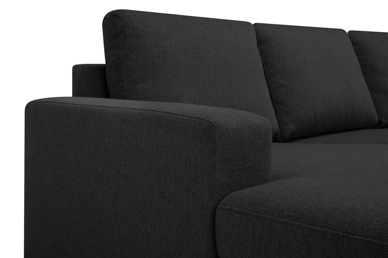 Crazy Stor U-sofa XL Divan Venstre, Sjeselong Høyre - Mørkgrå / Svart - Møbler - Sofaer - U-sofa