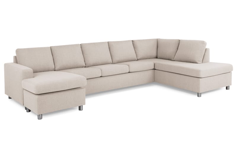 Crazy Stor U-sofa XL Divan Venstre - Beige - Møbler - Sofaer - U-sofa