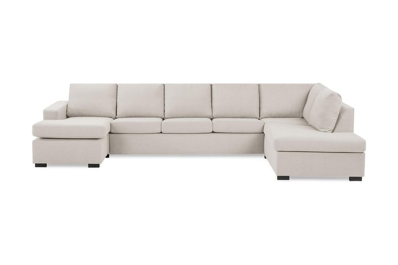 Crazy Stor U Sofa XL Divan Venstre Sjeselong Høyre - Beige - Møbler - Sofaer - U-sofa