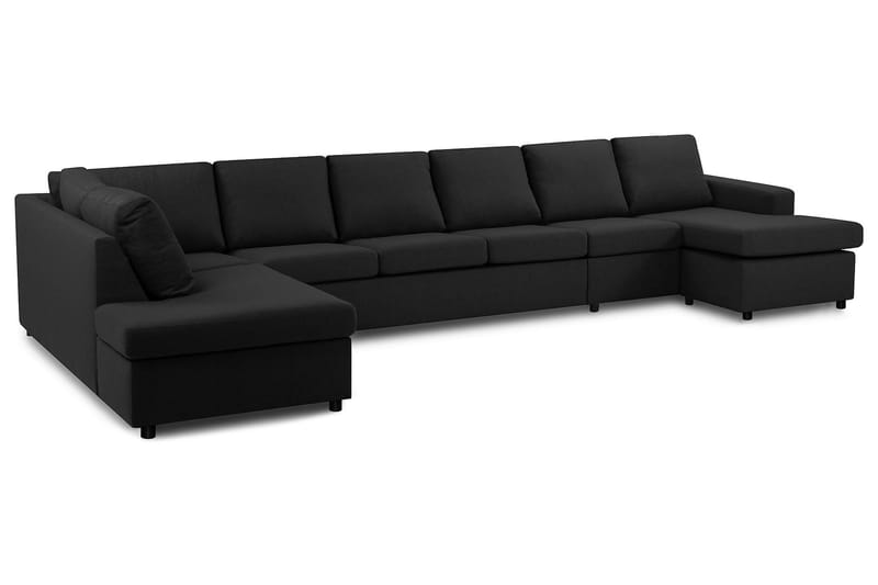 Crazy Stor U-sofa XXL Divan Høyre - Antrasitt / Mørkgrå / Svart - Møbler - Sofaer - U-sofa