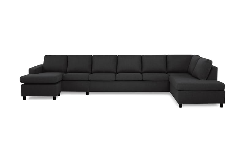 Crazy Stor U-sofa XXL Divan Venstre, Sjeselong Høyre - Antrasitt - Møbler - Sofaer - U-sofa