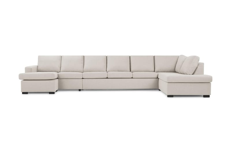 Crazy Stor U-sofa XXL Sjeselong Venstre, Divan Høyre - Beige - Møbler - Sofaer - U-sofa