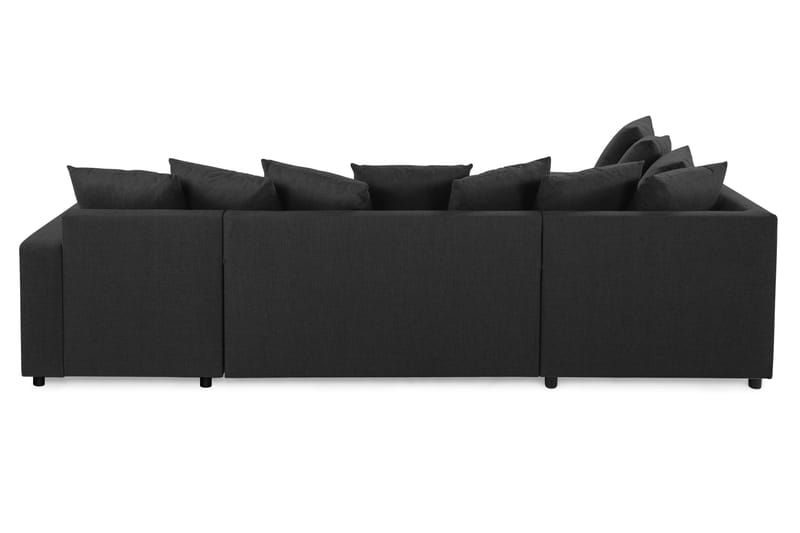 Crazy U-sofa Large Divan Høyre Konvoluttputer - Antrasitt - Skinnsofaer - Fløyel sofaer - U-sofa