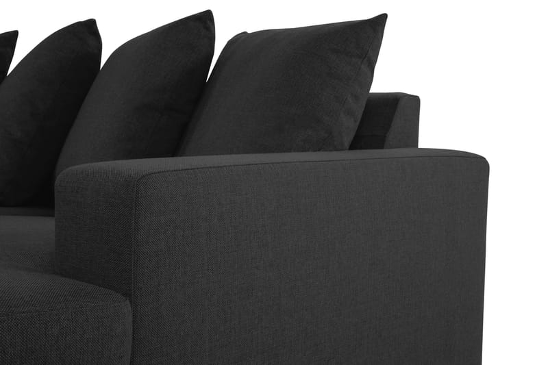 Crazy U-sofa Large Divan Høyre Konvoluttputer - Antrasitt - Skinnsofaer - Fløyel sofaer - U-sofa