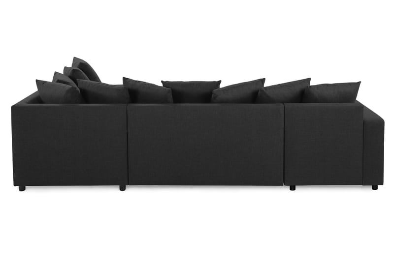 Crazy U-sofa Large Høyre inkl. Konvoluttputer - Antrasitt - Skinnsofaer - Fløyel sofaer - U-sofa