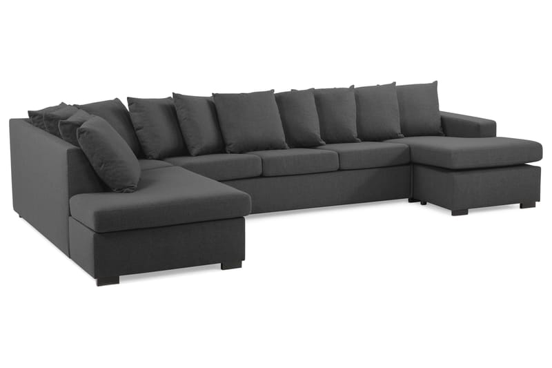 Crazy U-sofa XL Divan Høyre inkl. Konvoluttputer - Svart - Møbler - Sofaer - U-sofa