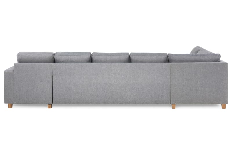Crazy U-sofa XL Divan Høyre - Lysegrå - Skinnsofaer - Fløyel sofaer - U-sofa