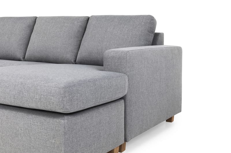 Crazy U-sofa XL Divan Høyre - Lysegrå - Skinnsofaer - Fløyel sofaer - U-sofa