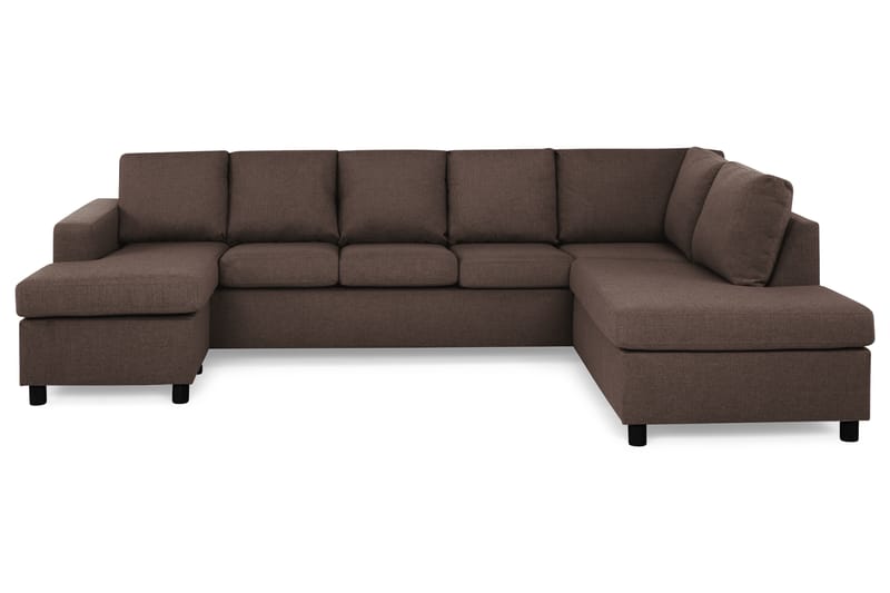 Crazy U-sofa XL Divan Venstre - Brun - Skinnsofaer - Fløyel sofaer - U-sofa