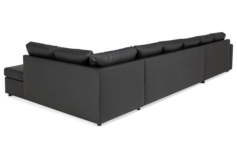 Crazy U-sofa XXL Divan Venstre - Svart Kunstlær - Møbler - Sofaer - U-sofa