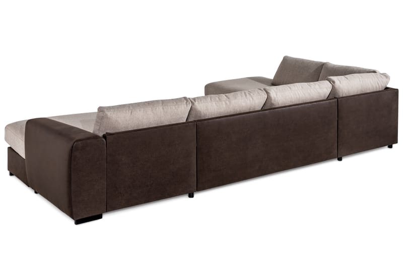 Cuba Stor U Sofa Divan Høyre Sjeselong Venstre - Brun / Beige - Møbler - Sofaer - U-sofa