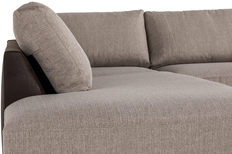 Cuba Stor U Sofa Divan Høyre Sjeselong Venstre - Brun / Beige - Møbler - Sofaer - U-sofa