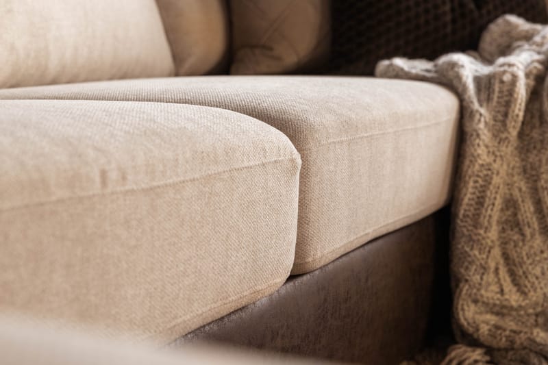 Cuba U-Sofa Divan Venstre - Beige/Brun - Møbler - Sofaer - U-sofa