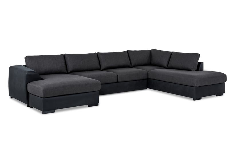 Cuba U-Sofa Divan Venstre - Svart/Grå - Møbler - Sofaer - U-sofa