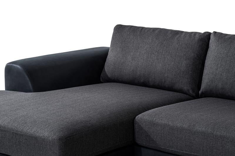 Cuba U-Sofa Divan Venstre - Svart/Grå - Møbler - Sofaer - U-sofa