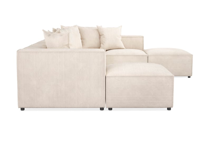 Cubo Dyp Manchester U-Sofa 5-seter Divan Høyre, Sjeselong Høyre - Beige / Lys - Møbler - Sofaer - U-sofa