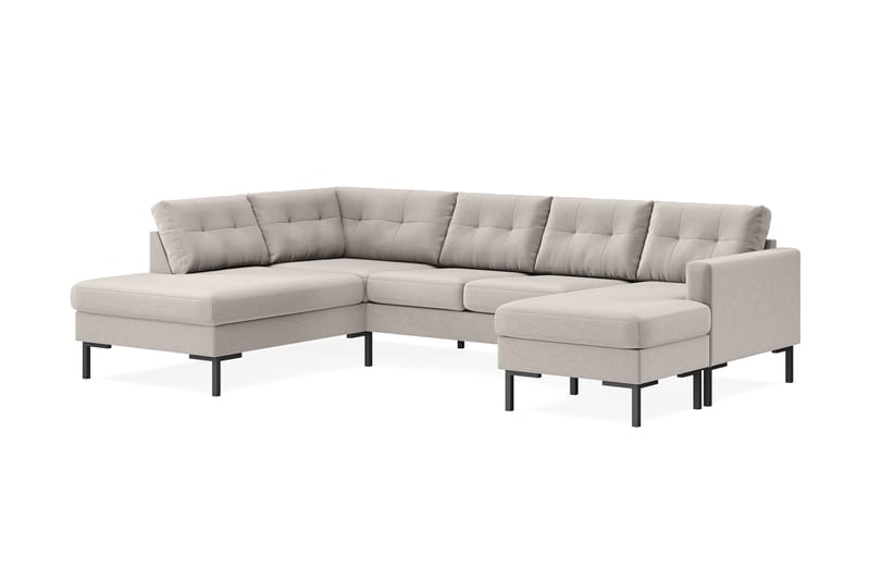 Frillestad 4-seters U-sofa Divan Høyre - Beige - Møbler - Sofaer - U-sofa