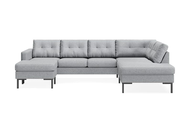 Frillestad 4-seters U-sofa Divan Høyre - Grå - Møbler - Sofaer - U-sofa