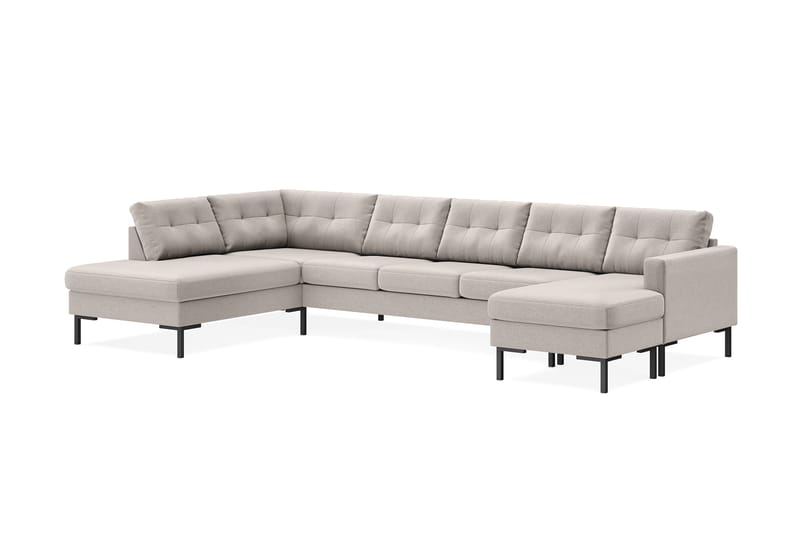 Frillestad 5-seters U-sofa Divan Høyre - Beige - Møbler - Sofaer - U-sofa