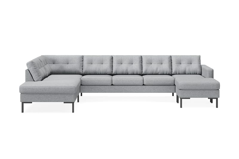 Frillestad 5-seters U-sofa Divan Høyre - Grå - Møbler - Sofaer - U-sofa