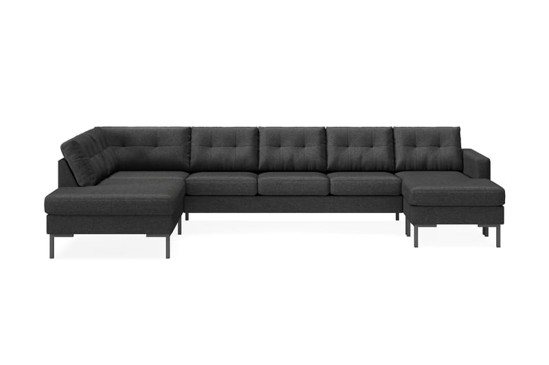 Frillestad 5-seters U-sofa Divan Høyre - Mørkegrå - Møbler - Sofaer - U-sofa