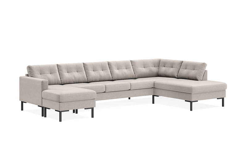 Frillestad 5-seters U-sofa Divan Venstre - Beige - Møbler - Sofaer - U-sofa