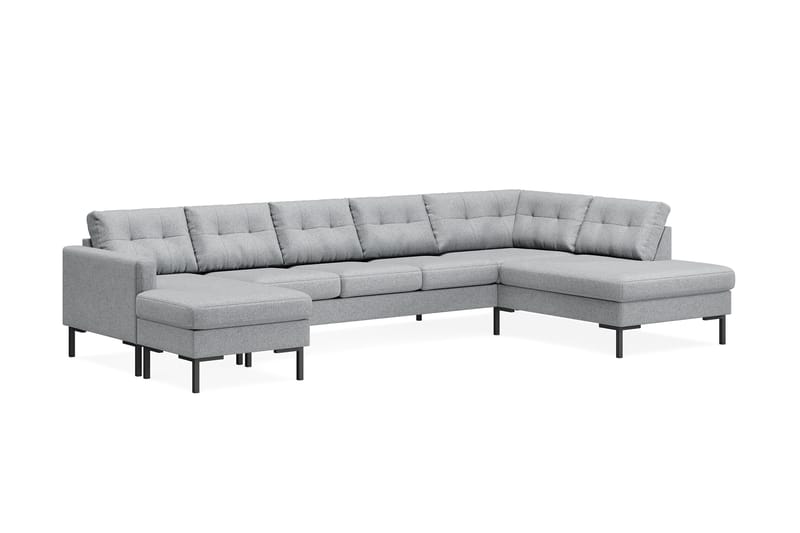 Frillestad 5-seters U-sofa Divan Venstre - Grå - Møbler - Sofaer - U-sofa