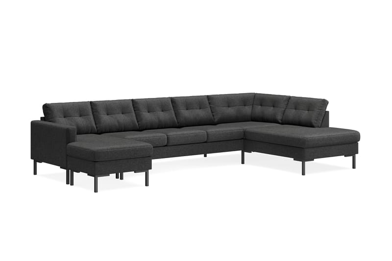 Frillestad 5-seters U-sofa Divan Venstre - Mørkegrå - Møbler - Sofaer - U-sofa