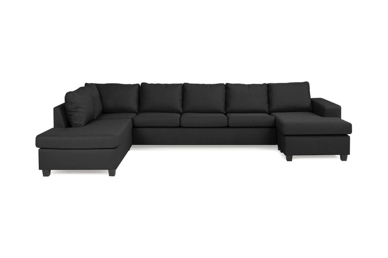 Houston U-sofa Large med Divan Høyre - Mørkegrå - Møbler - Sofaer - U-sofa