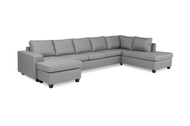 Houston U-sofa Large med Divan Venstre - Grå - Møbler - Sofaer - U-sofa