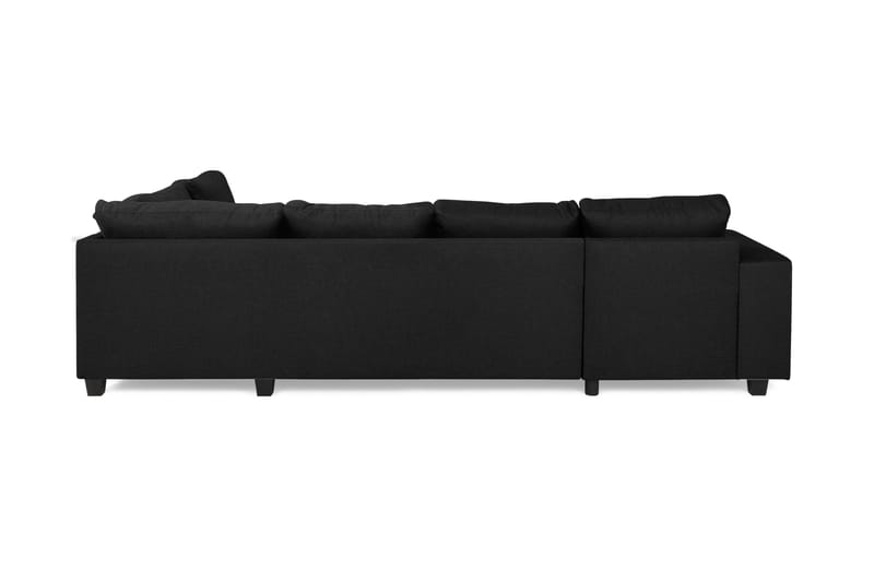 Houston U-sofa med Divan Venstre - Svart - Møbler - Sofaer - U-sofa