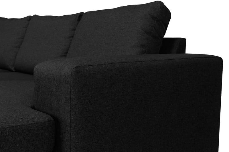 Houston U-sofa med Divan Venstre - Svart - Møbler - Sofaer - U-sofa